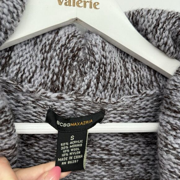 BCBG Maxazria Chunky Knit Acrylic Wool Blend Duster Sweater Long Small - Picture 7 of 12